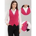 thumbnail image 2 of Chaleco de Estilo Retro de Terciopelo para Mujer con Cuello en V sin Mangas Vintage Racerback Steampunk Vest Rosa caliente XL, 2 of 6