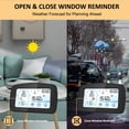thumbnail image 2 of Mistaha Wireless Backlit Touchscreen Digital Weather Station Clock with Temperature and Humidity Monitoring, Window Opening Reminder, and Data Recording - Black 5003, 2 of 6