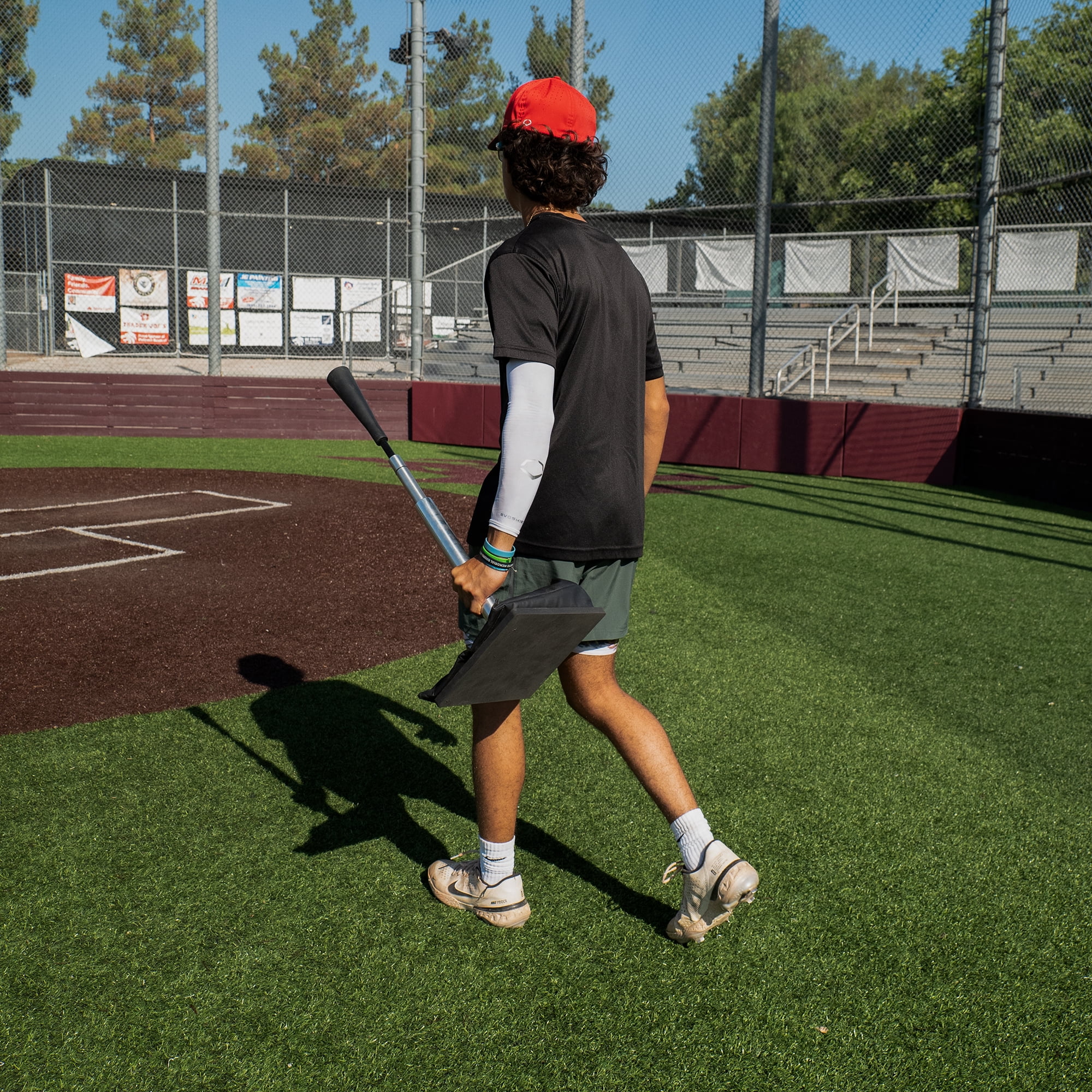 PowerNet Pro Softball Baseball Batting Tee, 25-45 Inch Adjustable Height Tee, Includes Sandbag Pro for Added Stability, Universal Baseball Tees for Hitting Drills