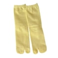 thumbnail image 1 of Calcetines con puntera dividida para mujer, elegantes calcetines de tubo medio, calcetines Tabi para acampar Amarillo brillante, 1 of 8