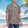 thumbnail image 5 of Fotbe Retro Bunny Hawaiian Shirt for Men Unisex Summer Beach Casual Short Sleeve Cotton Linen Button Down Shirts-Medium, 5 of 9