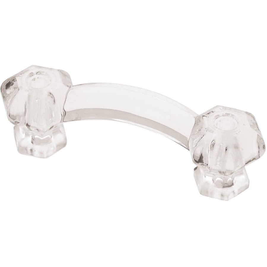Brainerd 3" Victorian Glass Pull, Clear by Generic