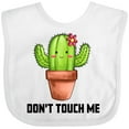 thumbnail image 3 of Inktastic Cute Cactus Dont Touch Me Boys or Girls Baby Bib, 3 of 4