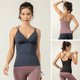 thumbnail image 1 of Camiseta sin mangas deportiva para mujer Tops cortos acolchados sin mangas elásticos de secado rápido, 1 of 8