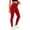 Red, variant on TEAJOPSUU Womens High Waist Ribbed Leggings Button Front Slim Fit Stretchy Yoga Pants Fall Winter Warm Knitted Tummy Control Leggings Red