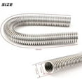 thumbnail image 5 of 24" Radiator Hose Flexible Stainless Steel Universal Water Hoses With 2Pcs Chrome Caps Silver, 5 of 6
