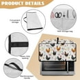 thumbnail image 6 of Renewold Countertop Appliance Cover for Toaster Oven with Accessory Pockets, Dust-Proof Stain-Resistant Home Kitchen Decor Fits Machine Up to 18.5 x 14.5 x 9 Inches, Rooster Chicken Floral, 6 of 7