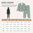 thumbnail image 4 of Salouo Colorful Pugs Pattern Women's Pajamas Set Long Sleeve Button Down Sleepwear Soft Pj Lounge Sets for women 2 Piece Pjs Set with Long Pants-X-Large, 4 of 7