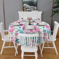 thumbnail image 2 of Pioneer Flower Round Tablecloth 60" X 60",Wrinkle Wipeable Table Cloth for Kitchen Dining Room Picnic Patio Party, 2 of 6