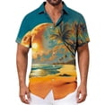 thumbnail image 4 of Cllios Men's Hawaiian Shirt Summer Tropical Graphic Aloha Tops Relaxed Fit Lapel Collared Short Sleeve T-shirts Casual Button Down Bowling Shirts with Pocket S-5XL, 4 of 6