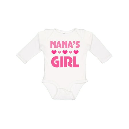 

Inktastic Nana s Girl Grandchild Gift Baby Girl Long Sleeve Bodysuit