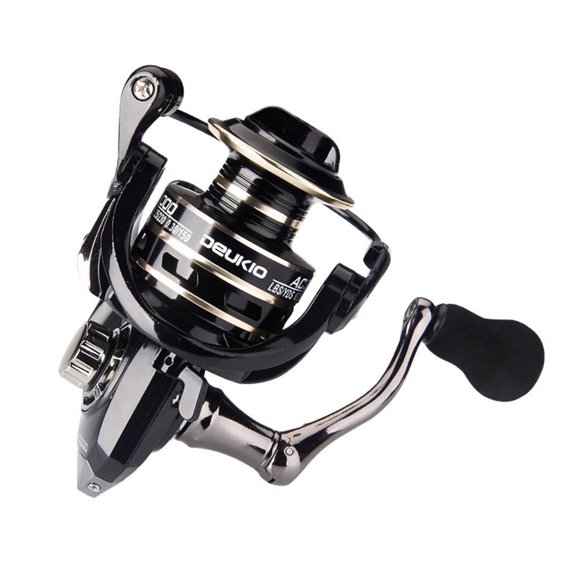 DEUKIO Deukio AC5000 Fishing Reel with Reinforced Metal Shaft, CNC Aluminum Spool, and Anti-Slip Handle for Smooth Performance and Durability
