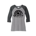 thumbnail image 1 of Gravity Outdoor Co. Chemise Raglan à Manches 3/4 pour Femmes - Logo Noir - Noir/Gris - G, 1 of 1