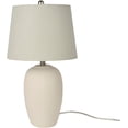 thumbnail image 3 of Lámpara de Mesa Nourison Home de Cerámica Blanca Natural 23 Pulgadas, Pantalla Blanca – Ideal para Recámara, Sala de Estar, Comedor y Oficina, 3 of 6