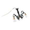 thumbnail image 1 of 1/87 Scale Dollhouse Ceiling Light Ornament, Micro Landscape Simulation Miniature Furniture Toy Accessory, Hanging Lamp, Miniature Scene Model Black, 1 of 8
