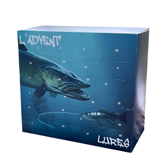 BESTSKY Christmas Advent Calendar for Anglers-Fishing Lures Blind Box with 24 Daily Baits,Fishing Lure Advent Calendar Gift for Fishing Lovers