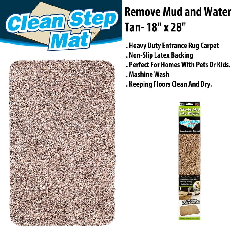 Clean Step Mat Mud Water Absorbent Non Slip Indoor Doormat