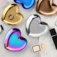 thumbnail image 1 of Colorful Stainless Steel Storage Mirror Tray Heart Shape Fruit Plate Small Items Jewelry Display Tray Dessert Dish Decor, 1 of 5