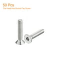 thumbnail image 3 of 1/4-20x1-1/4" Flat Head Socket Cap Screws, 304 Stainless Steel Hex Socket Drive Fasteners Bolts 50Pack, 3 of 5