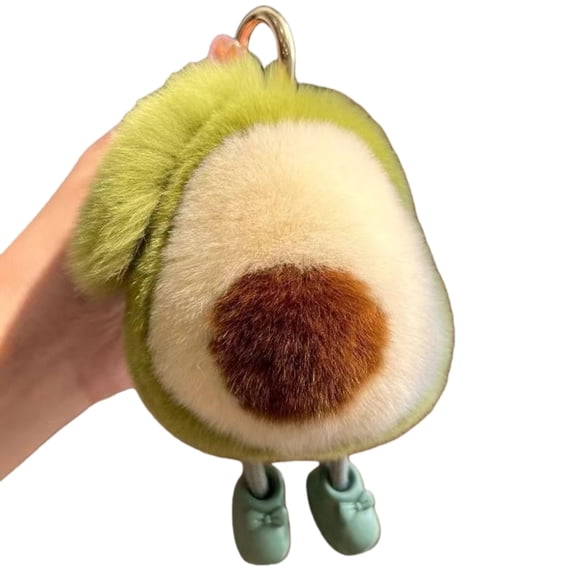 PEIBang Plush Fruit Keychain,Stuffed Avocado Plush Pendant Keychain,Bag Charm Accessories for Women