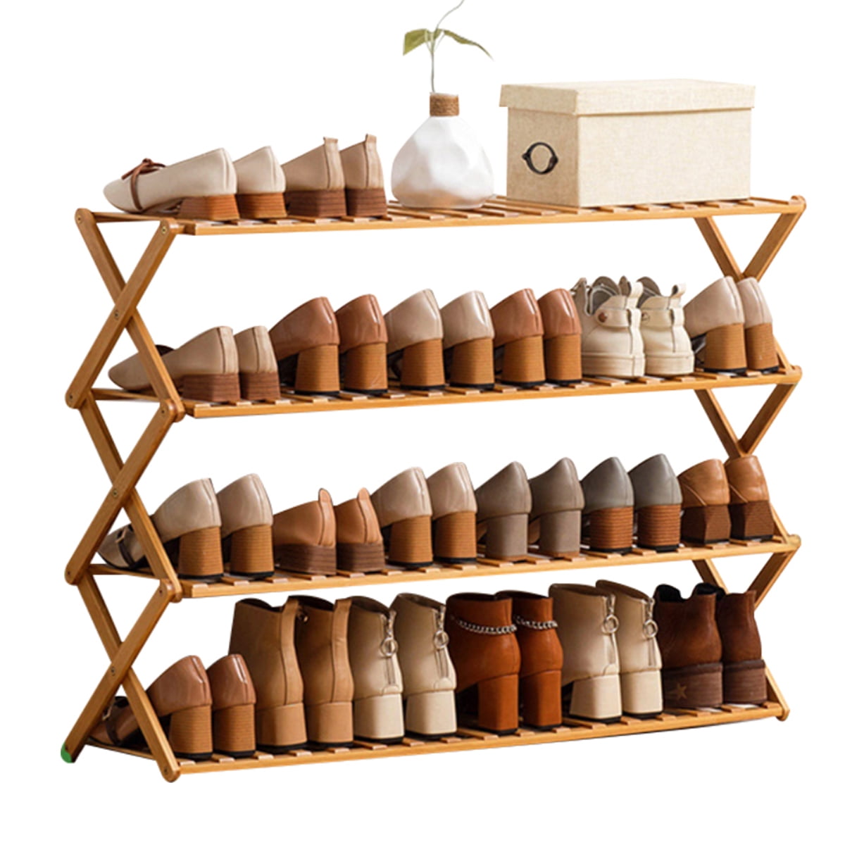Details about   3-Tier Bamboo Wood Book Shelf Natural Bamboo Shoe Rack Storage Standing Rack 