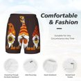thumbnail image 6 of Picia Fall Gnomes pattern Mens Swim Trunks with Compression Liner Stretch Beach Shorts Quick Dry with Zipper Pockets No-Chafing Board Shorts-Medium, 6 of 9