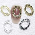 thumbnail image 3 of Marco de fotos de aleación retro para decoración de uñas, diseño de uñas hueco, antiguo, de encaje, ovalado, con diamantes, rectangular, tridimensional, 3 of 5