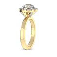 thumbnail image 4 of 3 Carat IGI Certified Princess Shape Lab Grown Diamond Engagement Ring | 14K Yellow Gold | Anna Hidden Accents Halo Lab Diamond Ring | FG-VS1-VS2 Quality Friendly Diamonds, 4 of 5