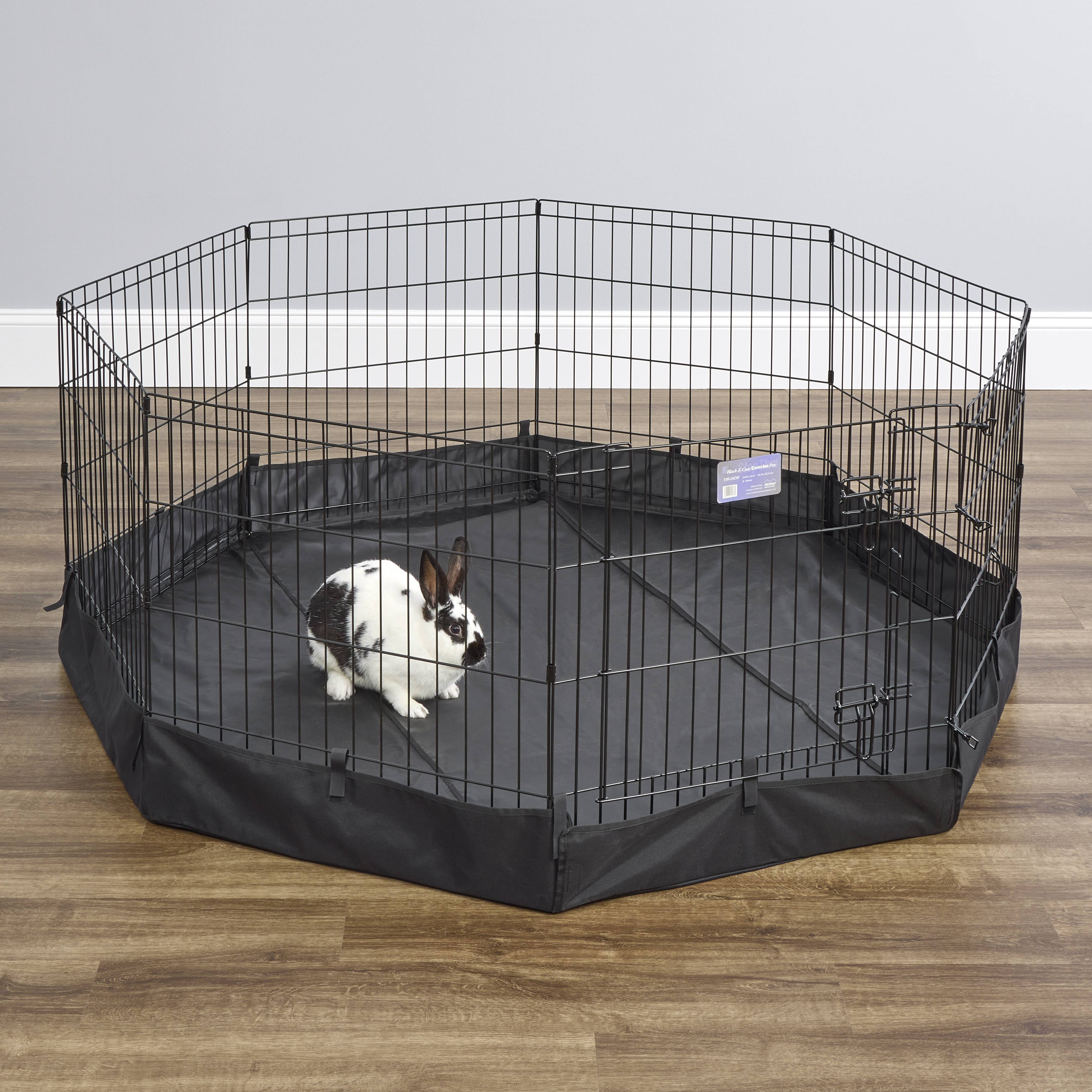 Octagon Exercise Pen Solid Fabric Bottom, Fits ALL MidWest Exercise Pens, Black