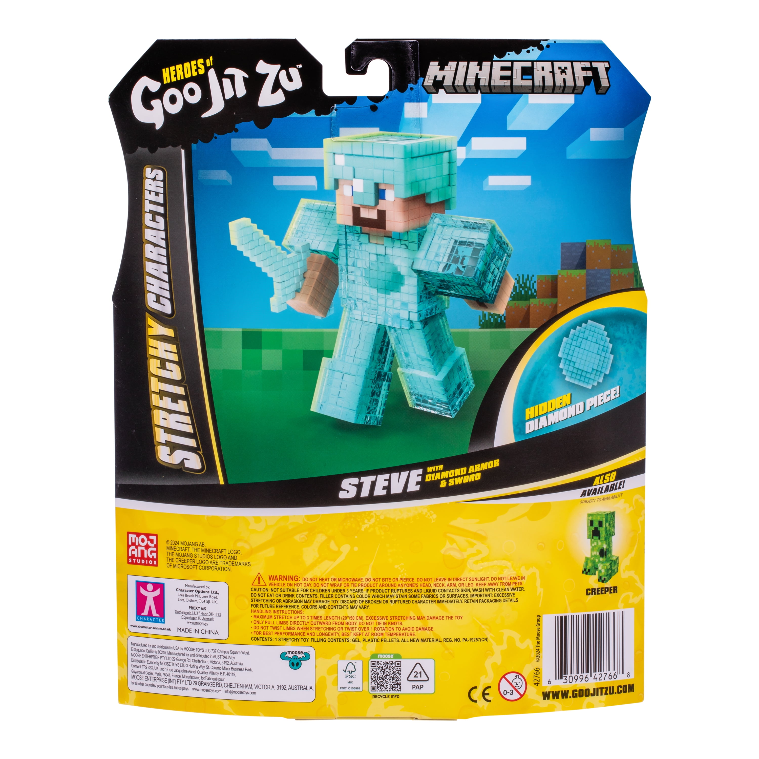 Heroes of Goo Jit Zu Minecraft Stretchy Characters, Steve with