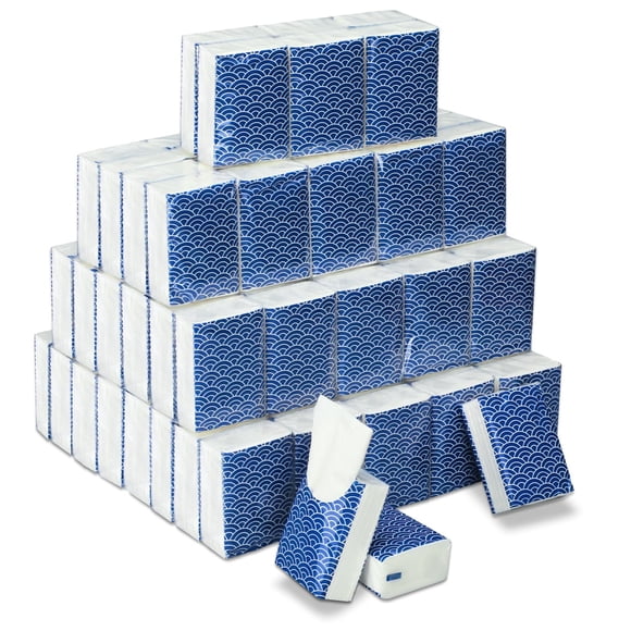 Pocket Pañuelos Therwen, paquete de 100 hojas, 3 capas, tamaño viaje, 1000 hojas