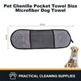thumbnail image 2 of Toalla de secado de chenilla para perros, toalla de baño de microfibra súper absorbente para perros y gatos, guantes de limpieza para patas de gatitos y mascotas, 2 of 5
