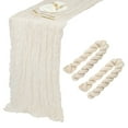 thumbnail image 1 of 2 Paquetes de Caminos de Mesa de Gasa Beige 35.4" x 118" para Bodas y Fiestas, (10 Pies), 1 of 6