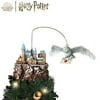 The Bradford Exchange HARRY POTTER HEDWIG Over HOGWARTS Illuminated Rotating Treetopper with Lights Music and Movement Christmas Decoration 8-Inches