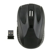 Insten Black 2.4GHz Cordless Wireless Optical Computer Mouse for laptop, chromebook, computer, desktop