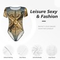 thumbnail image 6 of Rateoe Vintage Compass Printed Women Rash Guard Short Sleeve,Tummy control Swimsuit Surfing Swimsuit Bathing Suit Short-sleeved Onesie UPF 50+, 6 of 6
