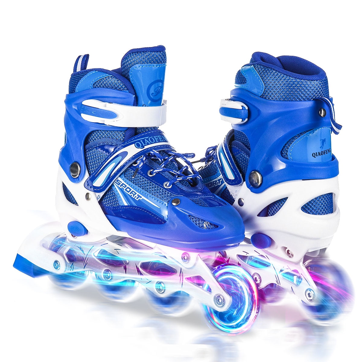 Lightup Inline Skates Roller Shoes, Adjustable Beginner Roller Skates
