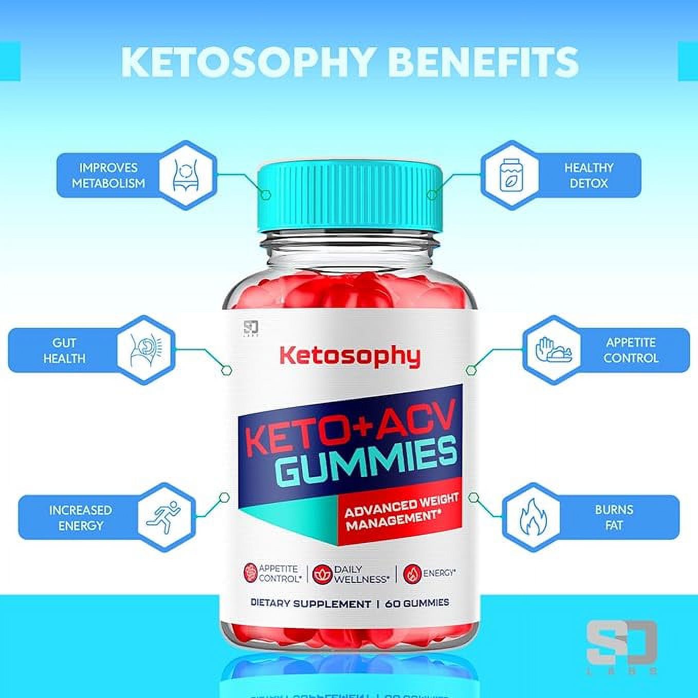 (5 Pack) Ketosophy ACV Keto Gummies, Ketosophy Advanced Weight Loss Gummies (300 Gummies)