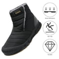 thumbnail image 3 of Earlde Men Women Snow Boots Comfortable Faux Fur Full Lined Black, 3 of 7