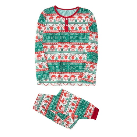 

Christmas Pajamas for Family Parent-Child Outfit Winter Fall Matching Tree Plaid Print Long Sleeve Pajama Sets