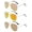 Gold, variant on Newbee Fashion - 2 Pack & 3 Pack Classic Aviator Sunglasses Flash Full Mirror lenses Metal Frame for Men Women UV Protection