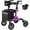 Purple, variant on Walkers for Seniors, Rollator Walker with Seat, 8" Rubber Wheels All Terrain Rollator Walker with Backrest, Aluminum Walkers Built-in Cable, Foldable and Adjustable Height for Seniors, Purple