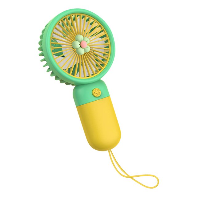 Cute Fruit Small Fan Hand-Held Fan Girl Outdoor Pocket Fan Desktop Learning Fan