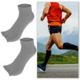 thumbnail image 3 of 4 Pairs Half Finger Toe Socks Men Women Non Slip Sticky Five Finger Socks for Sport Exercise Daily Fit Light Gray, 3 of 7