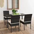 thumbnail image 1 of vidaXL 5 Piece Garden Dining Set Poly Rattan Black, 1 of 8
