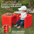 thumbnail image 4 of ECR4Kids Tri-Me 3-In-1 Multipurpose Outdoor Cube Chair, Children's Furniture, Red, 4 of 9