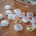 thumbnail image 3 of 1 PCS Plastic Mini Square Necklace Box Jewelry Earring Storage Box Parts Box 10 Pieces, 3 of 4