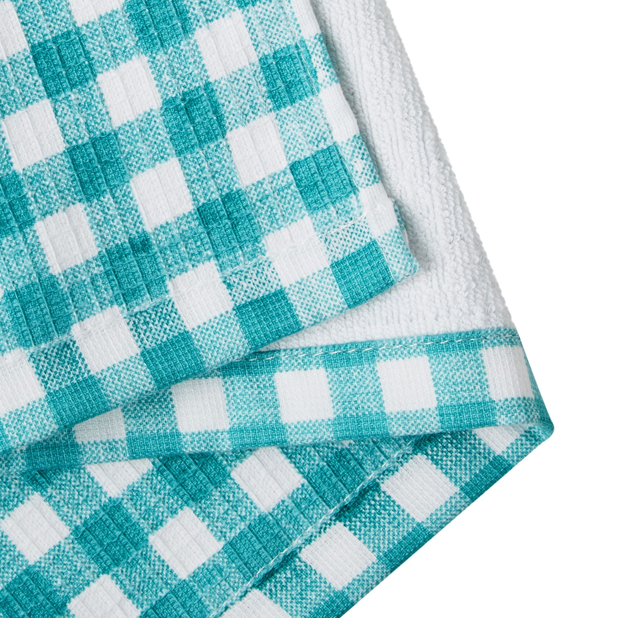 The Pioneer Woman Gingham Waffle Kitchen Towel Set, Multicolor, 20 x 30,  Set of 4 