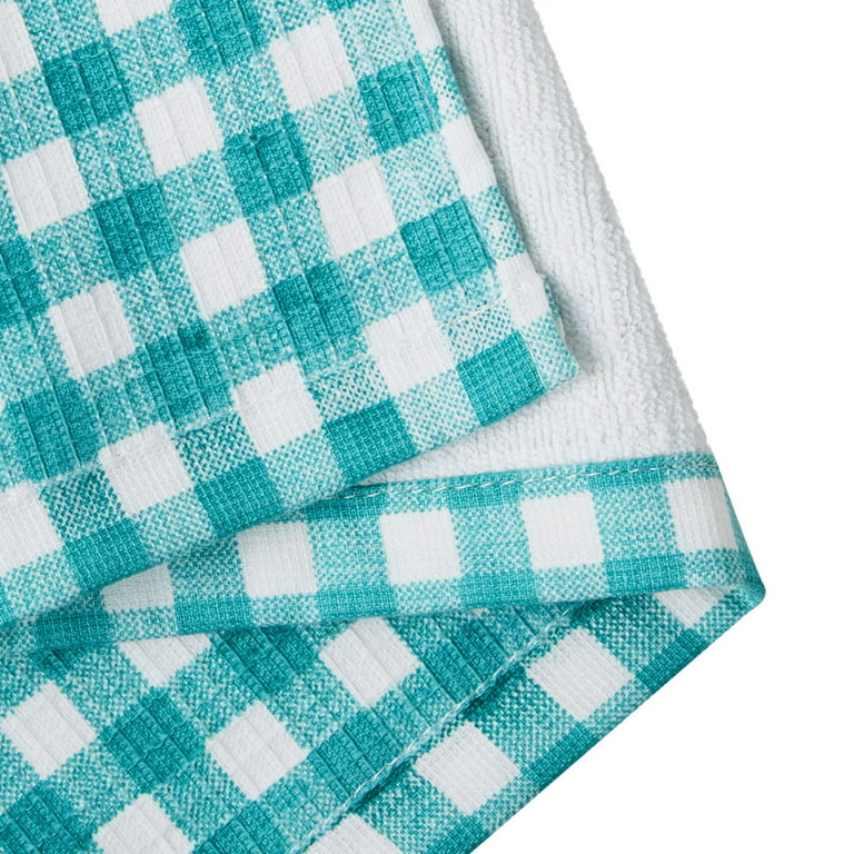 Design Imports 3-pack Assorted Mixed Check Kitchen Towels - 9327236