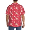 thumbnail image 5 of Balery Hello Summer Flamingo Men's Casual Button Down Shirt Short Sleeve Textured Summer Cuban Beach Shirts-4X-Large, 5 of 7